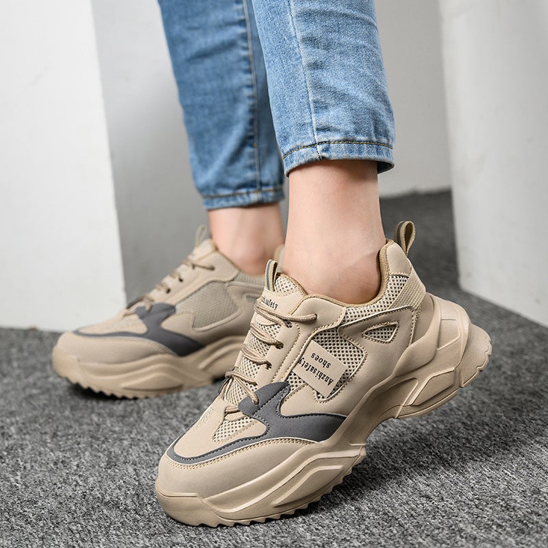 New Women'S Special Labor Protection Shoes Anti-Smashing Anti-Piercing Dad Work Shoes Lightweight Soft Bottom Small Size [ Direct Sales] - Image 1